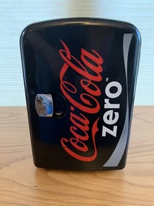 Black Red Coke Zero Coca Cola Mini Fridge Compact Personal Refrigerator Retro - Picture 1 of 8