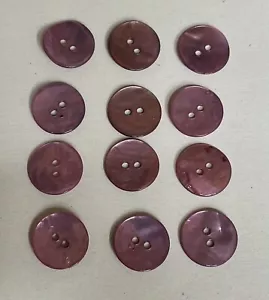 12 x 12mm Light Lilac Aygoa Shell 2 Hole Buttons Tailoring/Sewing/Knitting - Picture 1 of 3
