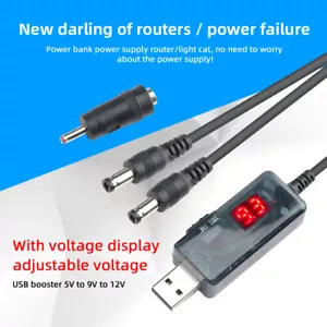 USB Boost Converter DC 5V to 9V 12V Step Up Converter Power Boost Adapter Cable - Picture 1 of 11