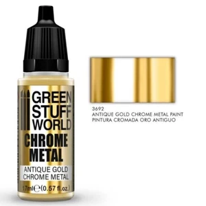 Green Stuff World Chrome Paint - ANTIQUE GOLD 17ml New - Picture 1 of 1