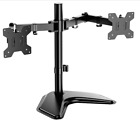 Wali Dual Lcd Monitor Mount Free Standing Fully Adjustable Desk Fits 2 Up To 27"