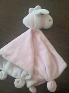 Burts Bees Baby Security Blanket Plush Crinkle Wings Pink Bee Knots 9" lovey - Picture 1 of 5