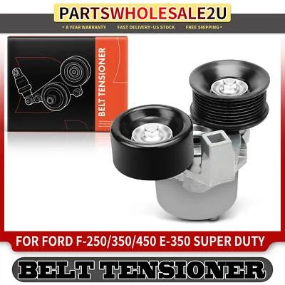 Belt Tensioner Assembly w/ 2 Pulleys for Ford F-250 350 450 550 Super Duty 99-03 - Image 1 of 4