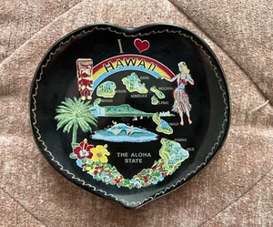 I Love Hawaii Ceramic Trinket Dish Wall Hanger - Picture 1 of 4