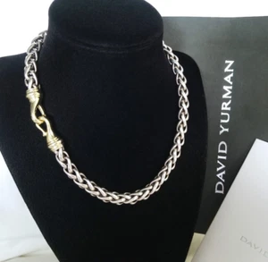 DAVID YURMAN ***Collana grano chiusura oro massiccio 14 carati 8 mm - 91 grammi - come nuova! - Foto 1 di 9