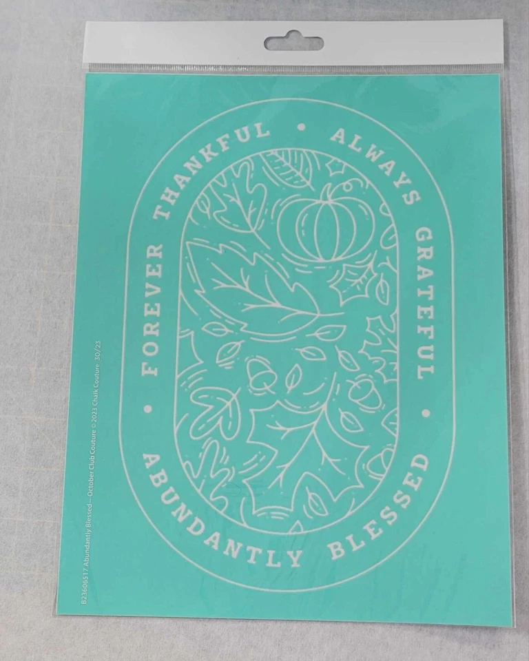 Nueva Plantilla de Transferencia Chalk Couture Talla B "Abundantemente Bendecida" Foto 1 de 1