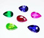 6 Pcs 8-10 Cts Genuine Aorted Gemtone Gemstone Pear Cut Faceted Certified Lot