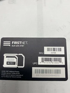 LOT OF 10 FIRST NET TRIPLE-CUT SIM CARDS -work w/ AT&T FIRST RESPONDER FIRSTNET - Picture 1 of 2