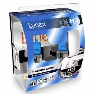 Lunex H3 Scheinwerferlampen Weiß Lampe Platinum White Halogen Set - Picture 1 of 1
