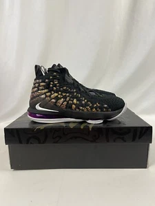 Nike LeBron XVII 17 GS Lakers EP Black Eggplant Amarillo BQ5594-004 Size 6Y - Picture 1 of 8
