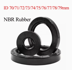 TC Skeleton Oil Seal Ring Rotary Shaft Sealing NBR Double Lip Seals ID 70mm-79mm - Picture 1 of 13