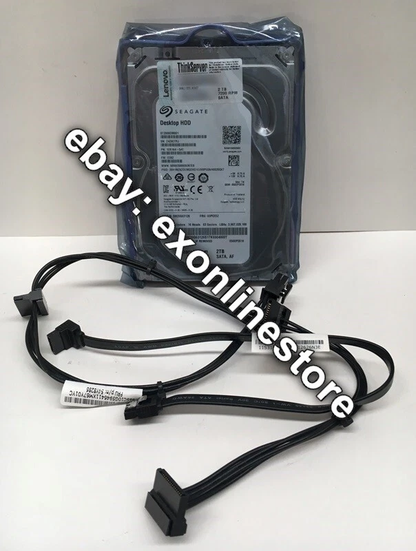 4XB0G88756 - ThinkServer 3.5" 2TB 7.2K SATA 6Gbps NHS Hard Drive (Desktop) - Image 1 of 1