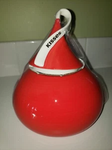 NEW Hershey's Kisses Christmas Day Holiday Porcelain Candy Jar 2017 2pc - Picture 1 of 8