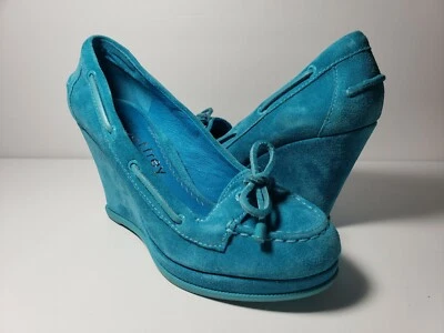 Женские замшевые туфли на танкетке Sperry Top-Sider Jeffrey синие - размер 7 М  - Изображение 1 из 4