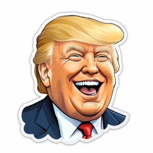 2X Autoaufkleber Sticker Lustiger Donald Trump Aufkleber 9X9 cm - Picture 1 of 10