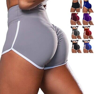 Women Gym Fitness Sports Shorts Elastic High Waist Butt-lift Yoga Hot Pants #MM • 2.33€