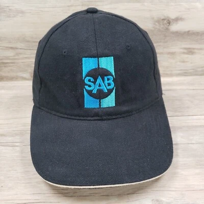 SAB Bremen Hat Cap Strap Back Black Embroidered Logo Adjustable Slazenger - Image 1 of 4