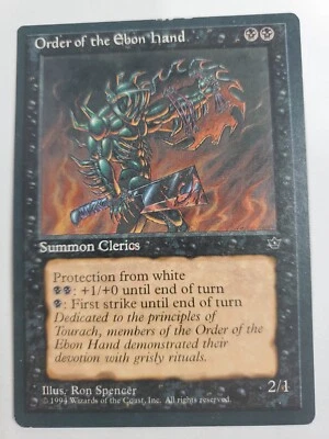 MTG Magic The Gathering Card Order of the ebon hand Summon Clerics Black Fallen  - Image 1 of 2