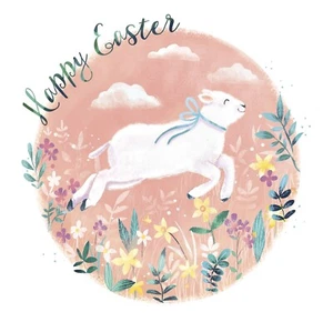 Pack of 6 RSPCA Charity Easter Greeting Cards In Two Bunny & Lamb Designs - Picture 1 of 9