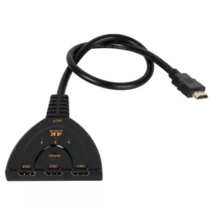 HUB HDMI SPLITTER 3 PORTE FULL HD 1080P 4K TV CAVO SWITCH SDOPPIATORE MULTIPORTA - Foto 1 di 5