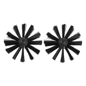 Kit de cabezales de chimenea para cabezal de cepillo de limpieza de tuberías de 2 piezas limpiador de ventilación para secadora de barrido - Imagen 1 de 12