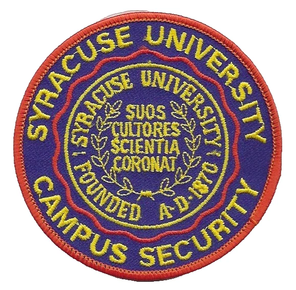 Universidad de Syracuse NUEVA YORK NY Campus Seguridad Policía Parche Escuela Universitaria Foto 1 de 1