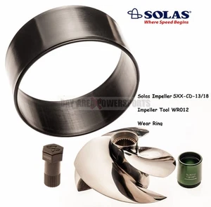 Solas Sea Doo 300 HP Impeller W/ Wear Ring & Tool 13/18 RXPX RXTX GTX 2016-2023 - Picture 1 of 2