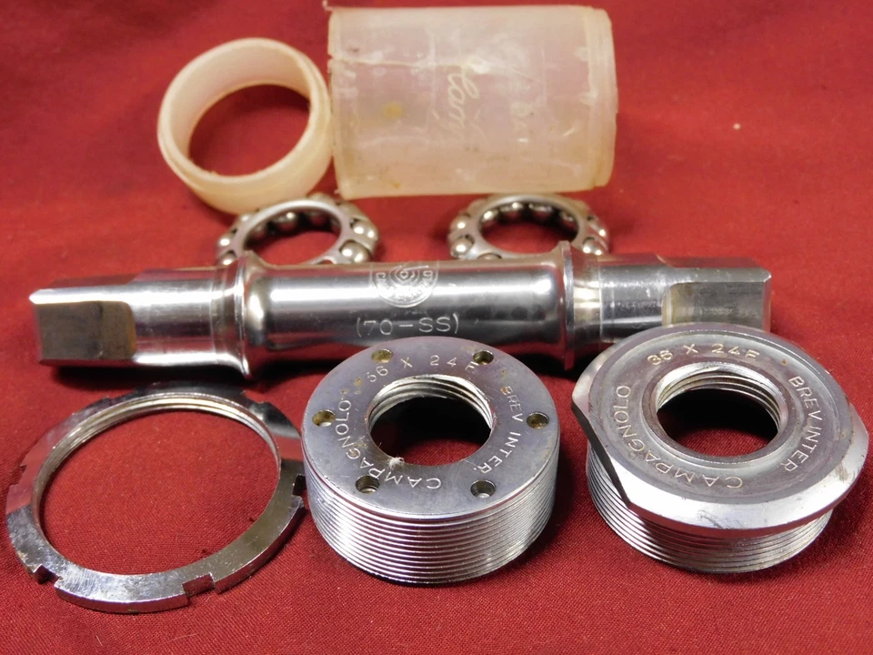 1980's Campagnolo 1046/A Nuovo Record BB 36 x 24 Italian 70-SS w/ 115 mm Spindle - Image 1 of 4