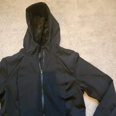 Spyder Active Black Hooded Lined Yoga Ski Womens M Jacket  Activewear Athleisure - Image 1 of 4