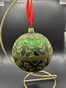 Waterford Holiday Heirlooms verde foglia oro sfera ornamento con scatola - Foto 1 di 7