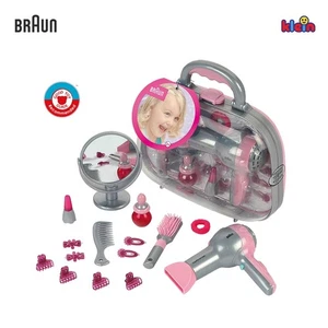 BRAUN Beauty Case Set Parrucchiere Asciugacapelli Spazzola Specchio e Fermagli Theo Klein - Foto 1 di 7