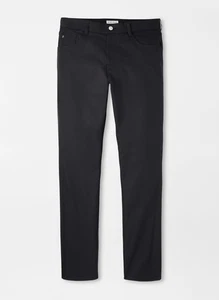 Pantalone cinque tasche Peter Millar Signature raso uomo 40 nero preppy golf elasticizzato - Foto 1 di 20