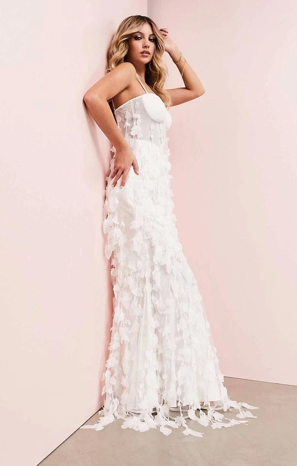 Maxi vestido blanco para mujer de ASOS PVP £250 Foto 1 de 3