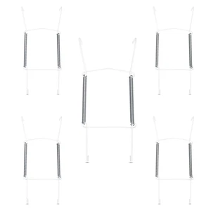 Drahtplatte Aufhänger weiß Wandbehang flexibel Feder Kunst Dekoration 5er Pack - Bild 1 von 13