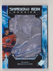 SPX Evan Bouchard 2018-19/198 Auto Shadow Box Rookie Edmonton Oilers 18-19 - Imagen 1 de 1