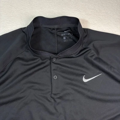 Nike Golf Polo Shirt Mens 2XL Black Momentum Blade Collar Performance Stretch - Image 1 of 4