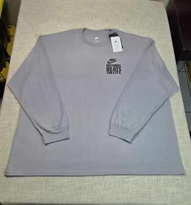 NIKE Shirt 3XL Mens Gray Black Nothing Beats The City Long Sleevee Heavyweight - Image 1 of 4
