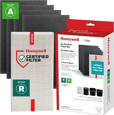 Kit de filtro purificador de aire HEPA Honeywell - Incluye 1 filtro de repuesto HEPA R y Foto 1 de 4