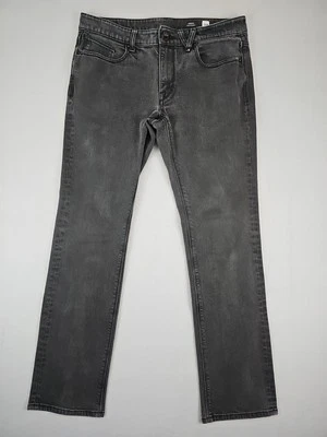 Volcom Jeans Men's Size 34x30 Black Vorta Slim Straight Skater 90's Grunge - Image 1 of 4