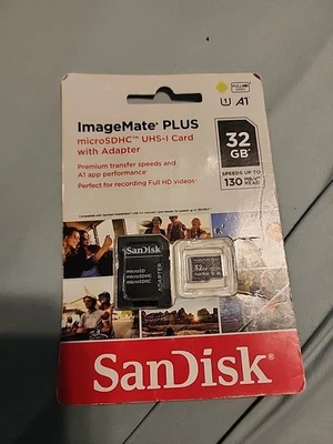 32GB Micro SDHC SanDisk – Image Mate UHS-I Card w/Adapter 130 MB/s - Image 1 of 2