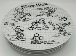 DISNEY Dinner Plate 10.5" Mickey Mouse 90 Years Of Magic Set Of 4 NICE Free Ship - Picture 1 of 7