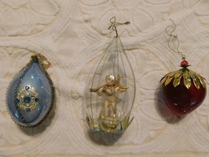 LOTE DE FRESA SOPLADA A MANO DIORAMA BOLA VIDRIO BOLA VIDRIO ADORNO NAVIDAD VINTAGE - Imagen 1 de 21