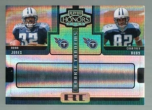 2005 PLAYOFF HONORS Rookie Tandems ADAM JONES / COURTNEY ROBY #RT-4 010/100 Made - Picture 1 of 1