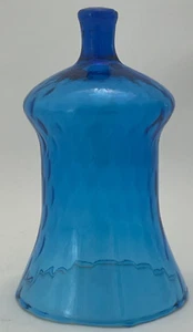 Vintage Honeycomb Peg Votive Candle Holder Blue Optic Diamond Glass Homco - Picture 1 of 5