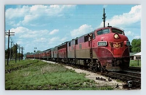 Postcard Gulf Mobile Ohio Railroad Train Alton Limited 1970s Unposted Chrome - Picture 1 of 2