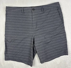 Valor Boardshorts Men’s 38 Hybrid Swim Moisture Wicking Striped Gray - Picture 1 of 14