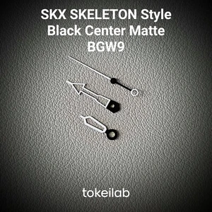 HANDS SET SKX SKELETON STYLE BLACK CENTER MATTE BGW9 / SEIKO MOD SKX SKX007 NH3 - Picture 1 of 1