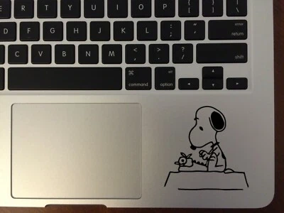 Snoopy Typing - Computer Decal Bumper Window Sticker Charlie Brown Peanuts Comic - Image 1 of 2