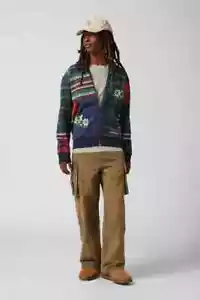 $298 POLO RALPH LAUREN Men’s SZ XL Tartan PATCHWORK PLAID FZ Holiday Hoodie - Picture 1 of 3