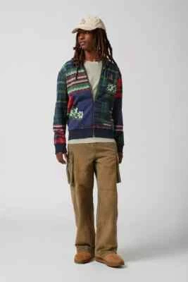 $298 POLO RALPH LAUREN Para hombres Talla 2XL Tartán PATCHWORK CUADROS FZ Sudadera con Capucha de Vacaciones Foto 1 de 3